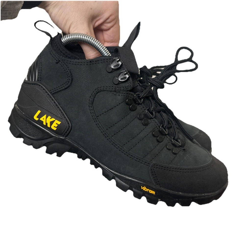 LAKE MX225 Mountain Bike/Hiking Ankle Boot Black Leather Lace Up Woman's‎ Sz 9